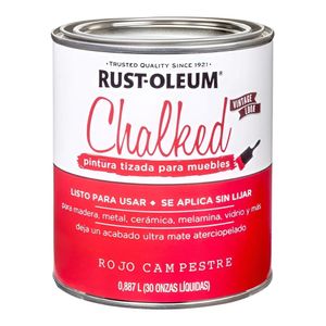 Pintura al Agua Chalked A Pincel Rojo Campestre 1 L