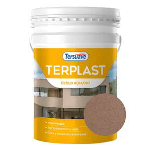 Revestimiento Tersplast Romano Mediano Marron Serrano 30 Kg