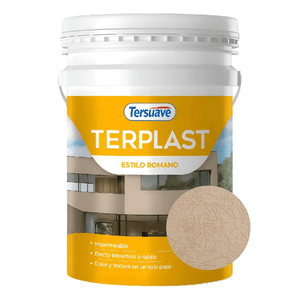 Revestimiento Tersplast Romano Mediano Beige Cocada 6 Kg